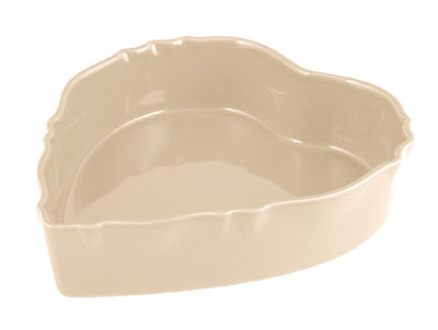 Plat coeur écru 29cm