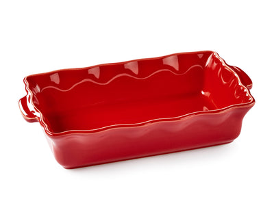 Plat rectangle 25cm Rouge