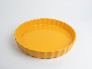 Plat à tarte 28cm jaune