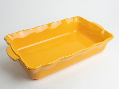 Plat rectangle 25cm jaune