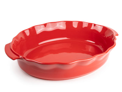 Plat ovale 38cm rouge