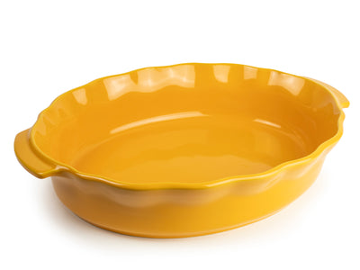 Plat ovale 38cm jaune
