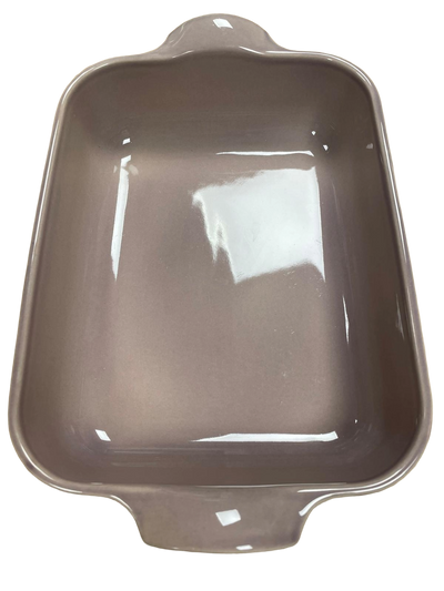 Plat rectangle 32cm gris parme
