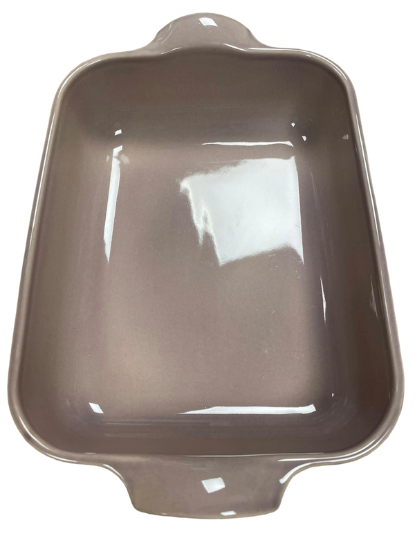 Plat rectangle 32cm gris parme