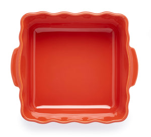 Plat carré 23cm Brique